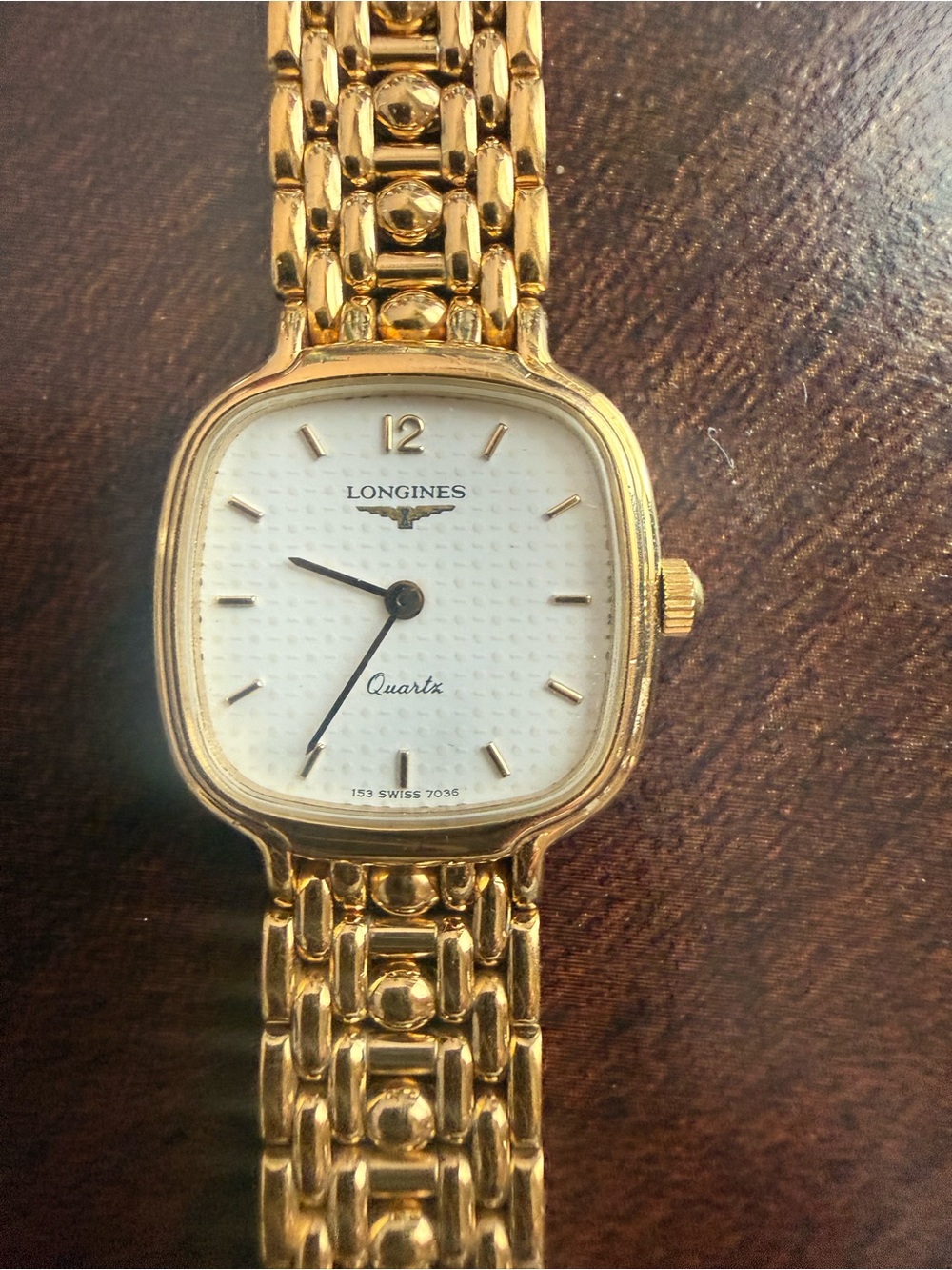 Longines Gold and White Women's Bracelet Quartz Watch